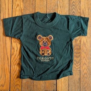 Vintage 90's Kids Toddler Toronto Canada Teddy Bear T-shirt